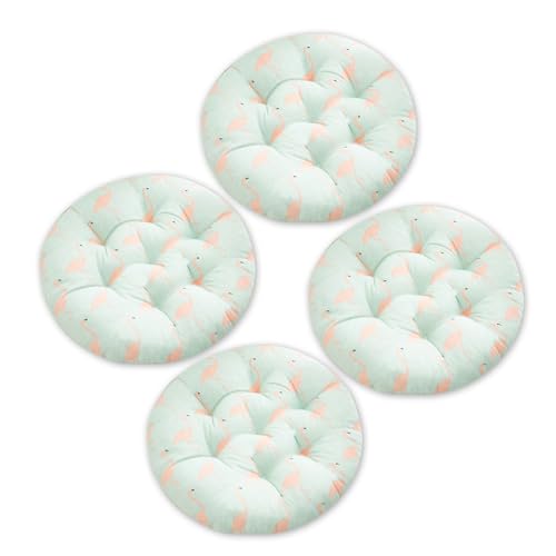 YSZBD Sitzkissen Stuhl Rund 6er/4er/2er Set、Rundes Sitzkissen Mit Loch、Sitzkissen Rund 40cm Waschbar、Stuhlkissen Rund、Sitzkissen FüR StüHle Esszimmer(#15,40x40cm4pcs) von YSZBD