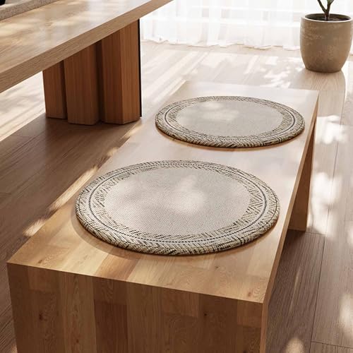 YSZBD Sitzkissen Stuhl Rund rutschfest Kissen Rund 40/45/50 cm Durchmesser Bodensitzkissen FüR Balkon Seat Cushion Dining Chair(4,40x40cm) von YSZBD