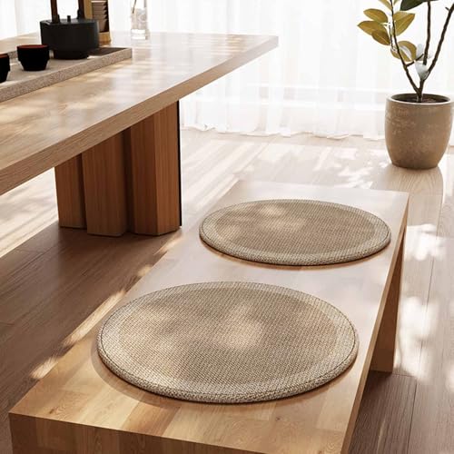 YSZBD Sitzkissen Stuhl Rund rutschfest Kissen Rund 40/45/50 cm Durchmesser Bodensitzkissen FüR Balkon Seat Cushion Dining Chair(8,50x50cm) von YSZBD