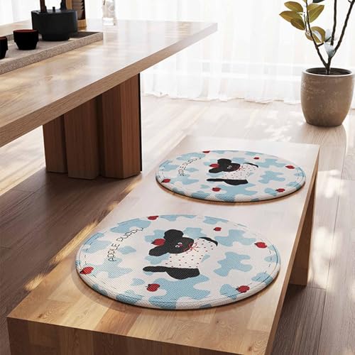 YSZBD Sitzkissen Stuhl Rund rutschfest Kissen Rund 40/45/50 cm Durchmesser Bodensitzkissen FüR Balkon Seat Cushion Dining Chair(d,45x45cm) von YSZBD