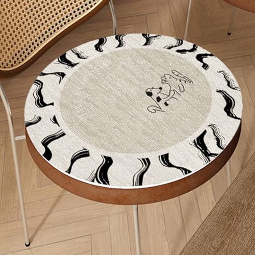YSZBD Sitzkissen Stuhl Rund rutschfest Sitzkissen 40 cm DüNn Seat Cushion Office Chair Stuhlpolster(1,40x40cm) von YSZBD
