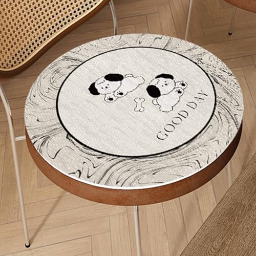 YSZBD Sitzkissen Stuhl Rund rutschfest Sitzkissen 40 cm DüNn Seat Cushion Office Chair Stuhlpolster(3,50x50cm) von YSZBD