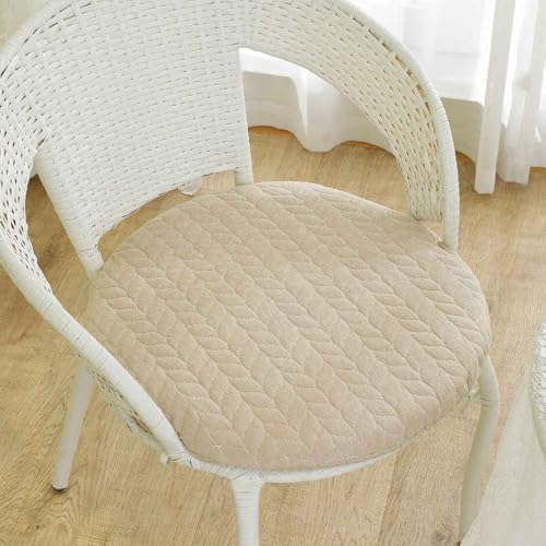 YSZBD Sitzkissen Stuhl Rund rutschfest Waschbar Mit Reissverschluss Stuhlkissen Rund 40/45/50cm Sitzpolster Stuhl Seat Cushion Foam(b4,50cm) von YSZBD