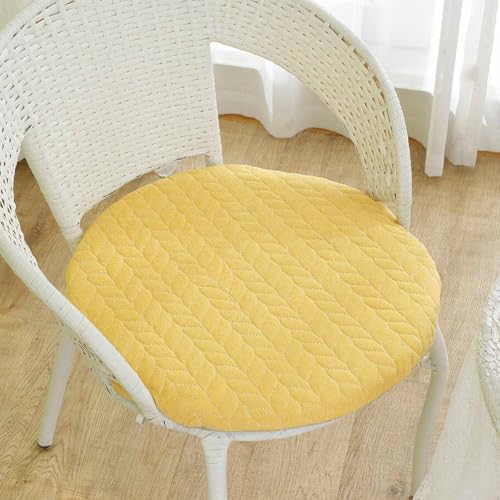 YSZBD Sitzkissen Stuhl Rund rutschfest Waschbar Mit Reissverschluss Stuhlkissen Rund 40/45/50cm Sitzpolster Stuhl Seat Cushion Foam(b7,35cm) von YSZBD