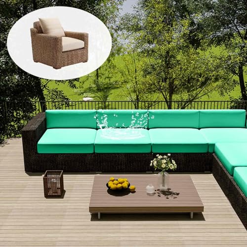 YSZBD Sitzkissenbezug Outdoor Wasserdicht Sofa üBerzug Microfaser Sofasitzbezug Sofakissen-SchonbezüGe FüR Outdoor,GartenmöBel,Terrasse(#20,33x65x10cm) von YSZBD