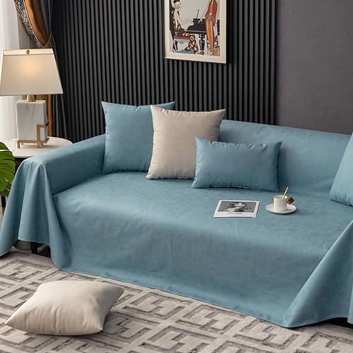 YSZBD Sofa Überzug L Form Sofabezug 3 Sitzer Ecksofa Sofaschoner rutschfest Sofa Überwurfdecke Wasserdicht Couch Überzug Hundedecke Sofaschutz Sofadecke,lightblue-210x230cm von YSZBD