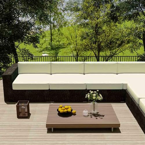 YSZBD Sofa Überzug Wasserdicht Sitzkissenbezug Sofa Sitzkissen Bezug Outdoor Sofabezug Couch Überzug Outdoor Kissen Wetterfest Bezüge Für Gartenpolster Abnehmbar(#15,65x65x10cm) von YSZBD