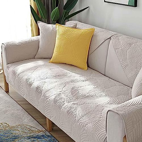 YSZBD Sofabezug Sofaschoner rutschfest Couch Bezug L-Form Sofa Schonbezug Wasserdicht Sofahussen Für 3 Sitzer 2sitzer Sofaschutz Katze Sofaüberwurf Couchhusse,white-90x160cm von YSZBD