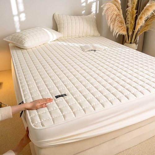 YSZBD Spannbettlaken 180x200cm Wasserdicht Spannbettlaken FüR Boxspringbetten Matratzenbezug Fitted Sheet Fitted Sheets Bed Sheets(d5,90x200cm) von YSZBD