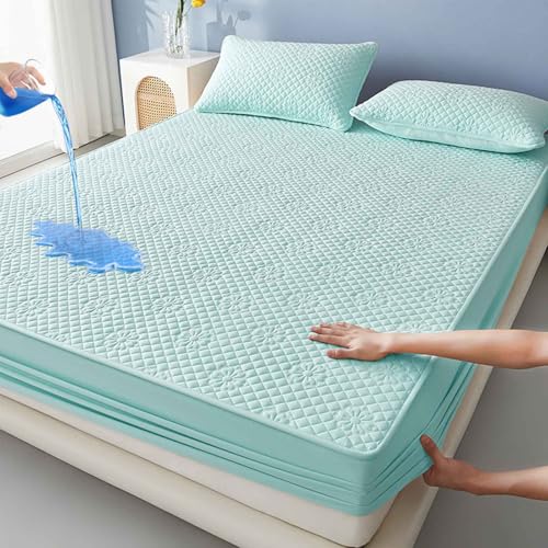 YSZBD Spannbettlaken 180x200cm Wasserdicht Spannbettlaken FüR Boxspringbetten Matratzenbezug Fitted Sheet Fitted Sheets Bed Sheets(f6,180x220cm) von YSZBD