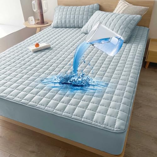 YSZBD Spannbettlaken 180x200cm Wasserdicht Spannbettlaken FüR Boxspringbetten Matratzenbezug Fitted Sheet Fitted Sheets Bed Sheets(r4,200x220cm) von YSZBD