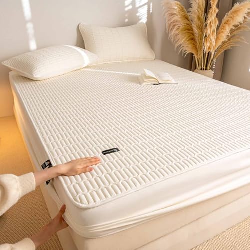 YSZBD Spannbettlaken 180x200cm Wasserdicht Spannbettlaken FüR Boxspringbetten Matratzenbezug Fitted Sheet Fitted Sheets Bed Sheets(z1,180x200cm) von YSZBD