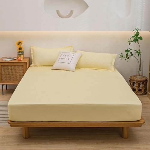 YSZBD Spannbetttuch Bettlaken Baumwolle Spannbettlaken 90x200cm SpannbetttüCher Fitted Sheet Cotton GrößE Und Farbe WäHlbar(#22,180x220cm) von YSZBD