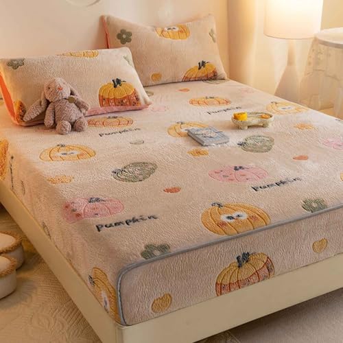 YSZBD SpannbetttüCher 180x200 Spannbettlaken Winter PlüSch Warme Kuschelige Fitted Sheet Bettlaken Warm In Verschiedene GrößEn Und Farben(b10,120x200cm) von YSZBD