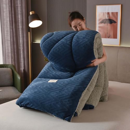 YSZBD Steppdecke Dicke Extra Warme Bettdecke Schlafdecke Winter Flauschige Steppdecken Duvet Verdicken Lamm Kaschmir Doppelseitiges Decke Winterbettdecke Plüsch Winterdecke(#8,150x200cm-3kg) von YSZBD