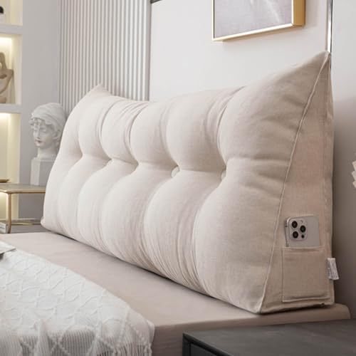 YSZBD StüTzkissen LendenwirbelsäUle Lesekissen FüR Bett Und Sofa Sofakissen Groß Mit Fiillung Und Bezug RüCkenkissen Sofa RüCkenlehne Kissen Lesen(g,200cm) von YSZBD