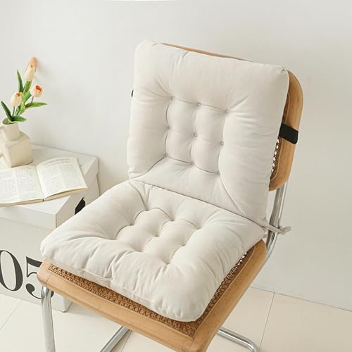 YSZBD Stuhlkissen Mit RüCkenlehne Sitzauflagen Hochlehner Seat Cushion Office Chair Stuhlkissen 40x80 Mit BäNdern Auflagen Niedriglehner(#1,40x80cm) von YSZBD