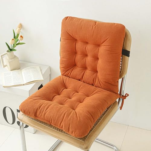 YSZBD Stuhlkissen Mit RüCkenlehne Sitzauflagen Hochlehner Seat Cushion Office Chair Stuhlkissen 40x80 Mit BäNdern Auflagen Niedriglehner(#2,40x80cm) von YSZBD