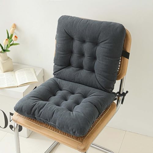 YSZBD Stuhlkissen Mit RüCkenlehne Sitzauflagen Hochlehner Seat Cushion Office Chair Stuhlkissen 40x80 Mit BäNdern Auflagen Niedriglehner(#5,40x80cm) von YSZBD