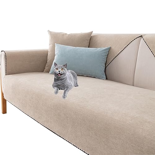 YSZBD sofabezug ecksofa wasserdicht l-Form 1/2/3/4sitzer，sofaschoner，sofaschutzdecken rutschfest Hund Katze kratzsicher,khaki-70x120cm von YSZBD