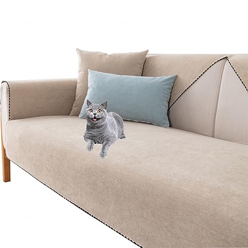 YSZBD sofabezug ecksofa wasserdicht l-Form 1/2/3/4sitzer，sofaschoner，sofaschutzdecken rutschfest Hund Katze kratzsicher,khaki-70x70cm von YSZBD