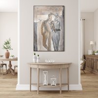 Acryl Gemälde Handgemalte Mit Rahmen 120x80cm „Pärchen" Wanddeko Wohnzimmer | Geschenk Zur Hauseinweihung von YSartStudio