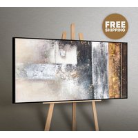 Acrylbilder Auf Leinwand „Erfolg" Gemälde Mit Rahmen, Abstrakte Kunst Leinwand, Acrylbild Abstrakt, Bilder Wohnzimmer, Wohnzimmer Wandkunst von YSartStudio