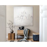 Handgemalte Gemälde Im Rahmen "Bergspitze" Wanddekoration Home | Wand Kunst Dekor Geschenk Zur Hauseinweihung von YSartStudio