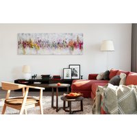 Modernes Acryl Gemälde Handgemalt „Abstraktion Ii" 150x50cm | Leinwand Auf Keilrahmen Wanddeko Wohnzimmer von YSartStudio
