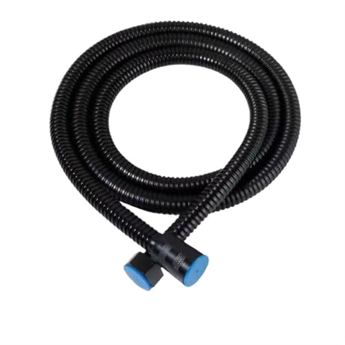 Duschschlauch Edelstahl-Brauseschlauch, lang, for Badezimmer, Dusche, Wasserschlauch, Verlängerung, Sanitärrohr, Duschkopfrohr, Badezimmerzubehör(Black,3meter) von YShiuoL