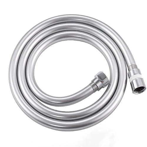 Duschschlauch PVC-Handbrauseschlauch, universeller, flexibler Anti-Wicklungs-Wasserschlauch, Badezimmer-Wasserhahnschlauch, Verlängerungsrohr(Silver,1.5meter) von YShiuoL