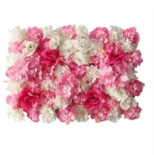YShiuoL Künstliche Blumenwand Panel 40X60cm Seide Rose Künstliche Blumen Wand Panels 3D Home Decor Geburtstag Party Hochzeit Shop Hintergrund Dekoration Blume Wand(Color2) von YShiuoL