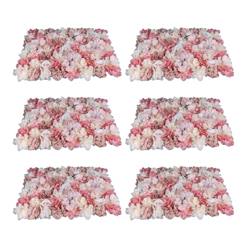 YShiuoL Künstliche Blumenwand Panel 6 Pcs Künstliche Seide Blume Wand Panel Hortensie Hochzeit Party Hintergrund Rose Bouquet Romantische Blume Dekoration YShiuoL Künstliche Blumenwand Panel 6 Pcs Künstliche Seide Blume Wand Panel Hortensie Hochzeit Party Hintergrund Rose Bouquet Romantische Blume Dekoration von YShiuoL