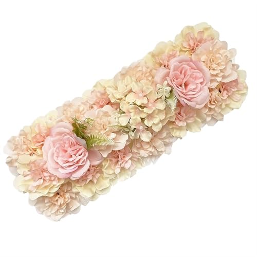 YShiuoL Künstliche Blumenwand Panel Künstliche Rose Blume Panel for Hochzeit Decor Wand Hintergrund Bankett Tisch Arrangement Dekoration Party liefert(Champagne) von YShiuoL