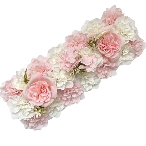 YShiuoL Künstliche Blumenwand Panel Künstliche Rose Blume Panel for Hochzeit Decor Wand Hintergrund Bankett Tisch Arrangement Dekoration Party liefert(Light pink) von YShiuoL