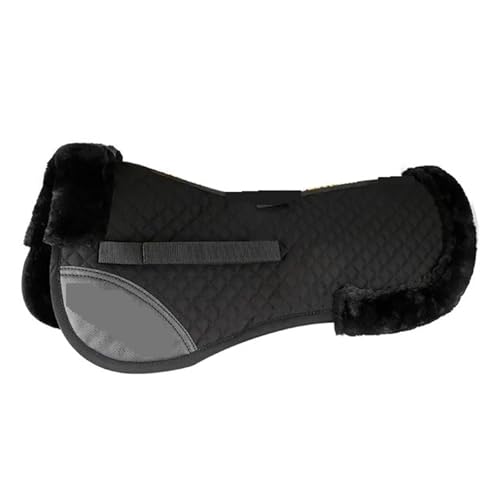 YShiuoL Sattelunterlage Korrigierende, gefütterte Half-Pad-Reitpferd-auf-Pferd-Rücken-Sattelunterlage, Reitausrüstung(Black) von YShiuoL
