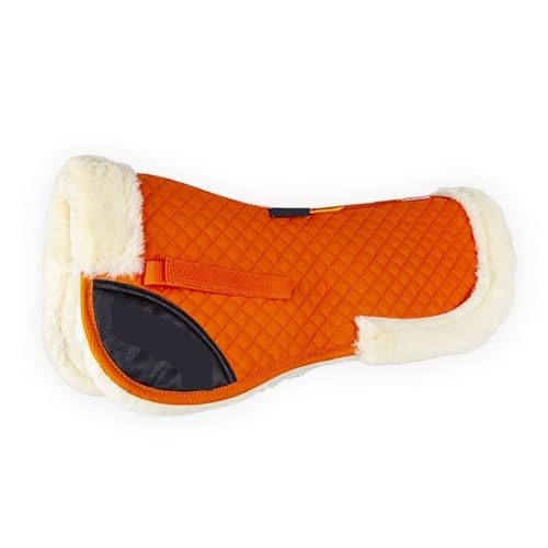 YShiuoL Sattelunterlage Korrigierende, gefütterte Half-Pad-Reitpferd-auf-Pferd-Rücken-Sattelunterlage, Reitausrüstung(Orange) von YShiuoL