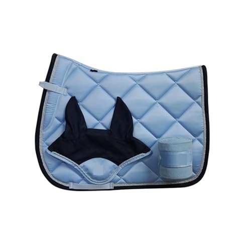 YShiuoL Sattelunterlage Reitausrüstungsgeschirr, hellblau, Stufensattel, Sweatsuit, Schublade, Ohrenschützer, Leggings, Barriere, Pferdeschweißpolster(6) von YShiuoL