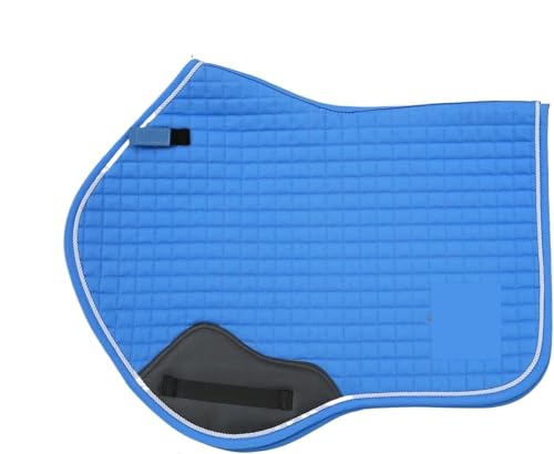 YShiuoL Sattelunterlage Reitsattelmatte, Dressur-Schweißschublade, Pferdeschweißmatte, stoßfeste und rutschfeste Pferderückenmatte(Blue) von YShiuoL