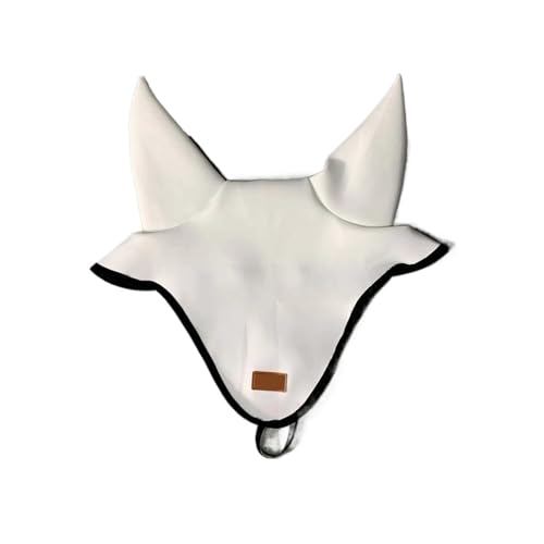 YShiuoL Sattelunterlage Sattelpolster-Ohrenschützer-Set, Geschirr, Schweißpolster, Ohrenschützer, Geschirr, Reitzubehör for Reiten(White Ear Muffs) von YShiuoL