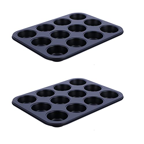 Backform, 2er-Set Muffinform Kleine Brotkuchen Antihaft-Backform Runde Form(Black) von YTACPN