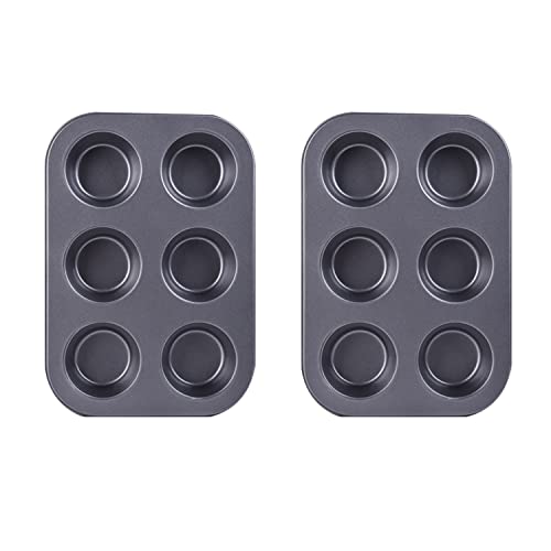 Backform, 2er Set Premium Cupcake-Pfannen Antihaft-Muffinform Mini-Muffin Pancupcake(Black) von YTACPN