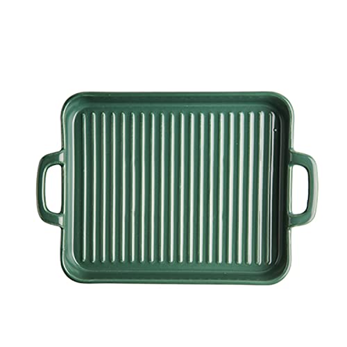 Backform, Binaurale flache Backform aus Keramik, antihaftbeschichtet, Brotbackform for Koch(Green) von YTACPN
