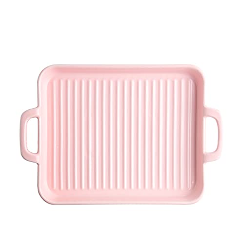 Backform, Binaurale flache Backform aus Keramik, antihaftbeschichtet, Brotbackform for Koch(Pink) von YTACPN