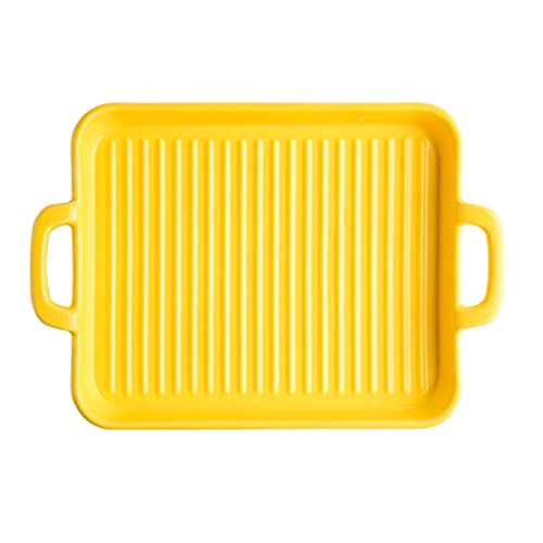 Backform, Binaurale flache Backform aus Keramik, antihaftbeschichtet, Brotbackform for Koch(Yellow) von YTACPN
