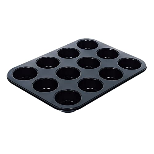 Backform, Muffin Pan Cupcake Formen Verdicken Hohe Temperatur Widerstand Antihaft(Black) von YTACPN