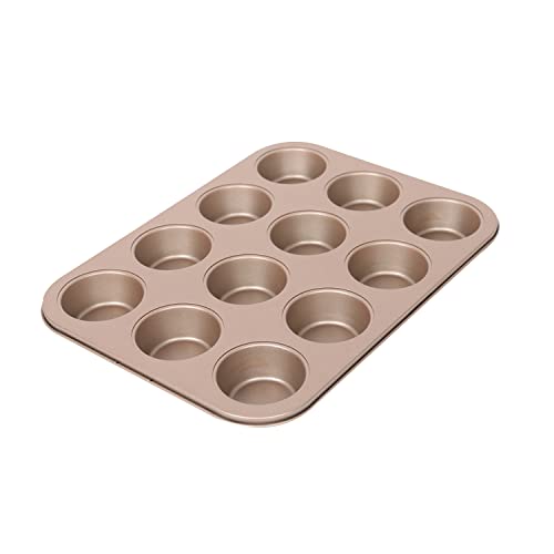 Backform, Muffin Pan Cupcake Formen Verdicken Hohe Temperatur Widerstand Antihaft(Gold) von YTACPN