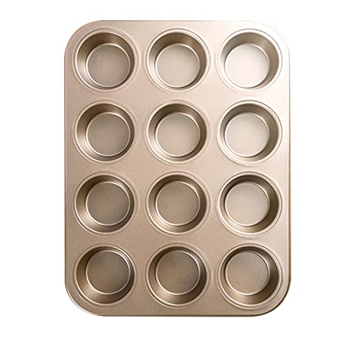 Backform, Muffinform Premium Profi Cupcake-Pfanne for Backen Muffinform Antihaft(Gold) von YTACPN