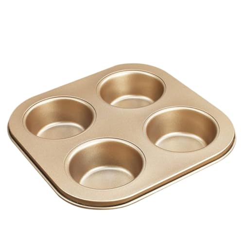 Backform, Premium Cupcake Backform Doppel Saum Antihaftbeschichtung Einfach(Gold) von YTACPN