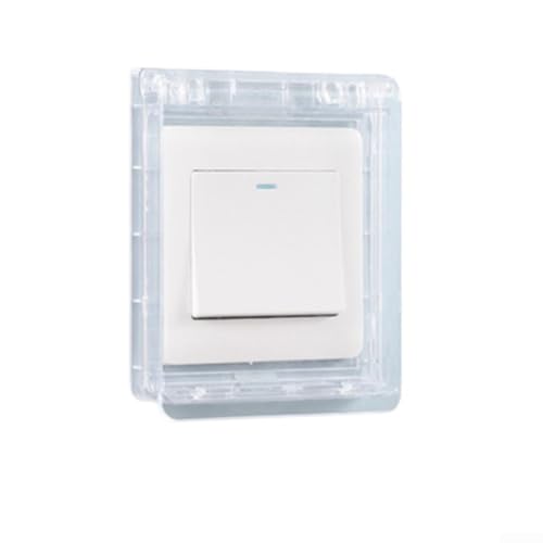 6 Stück Steckdosenbox-Schalterabdeckungen, Typ 86, ultradünn, wasserdicht, 9 × cm(Transparent) von YTBHSHXZ
